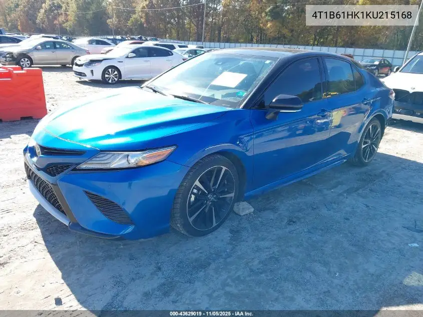 4T1B61HK1KU215168 2019 Toyota Camry Xse