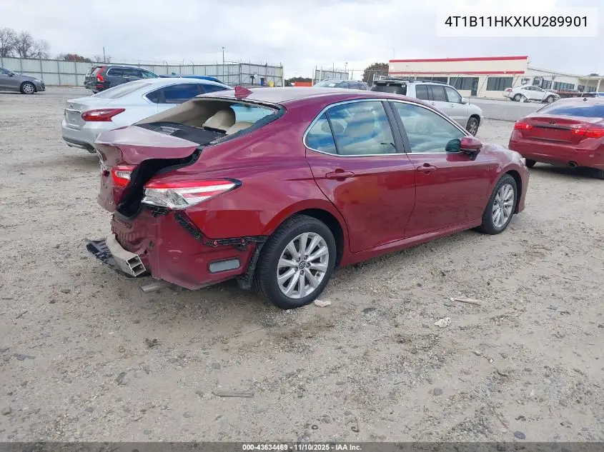 4T1B11HKXKU289901 2019 Toyota Camry Le