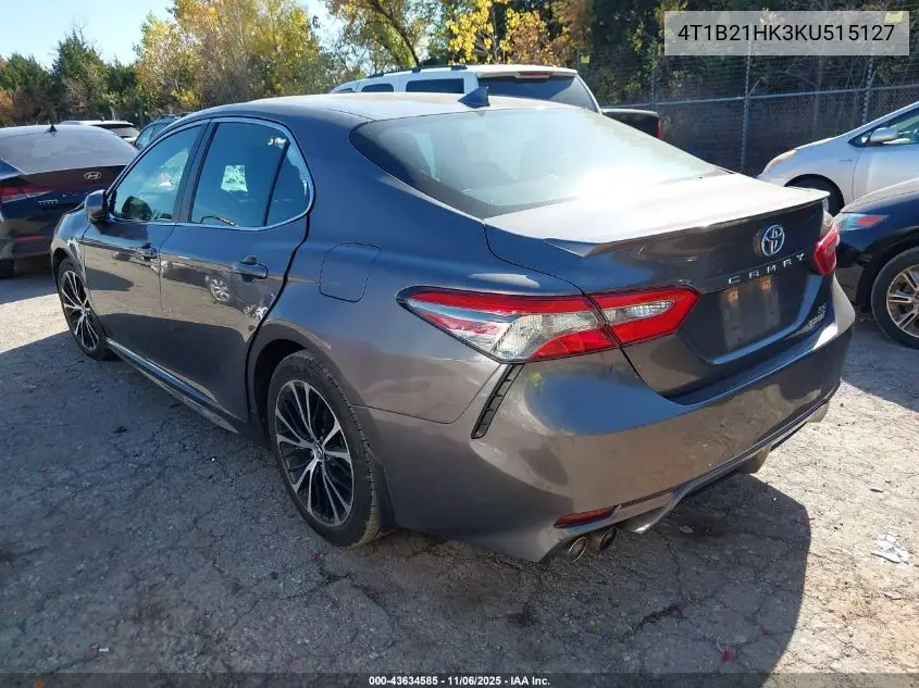 4T1B21HK3KU515127 2019 Toyota Camry Hybrid Se