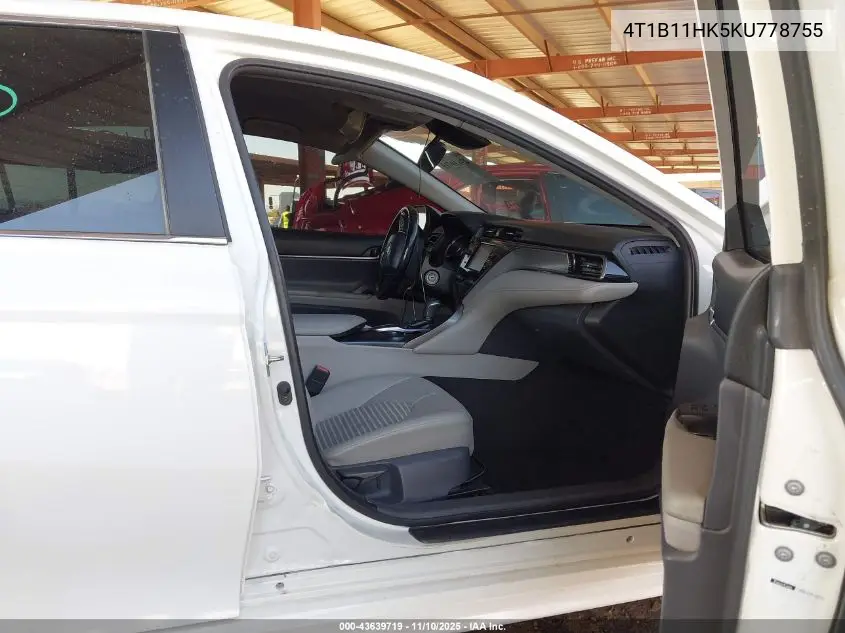 4T1B11HK5KU778755 2019 Toyota Camry Se