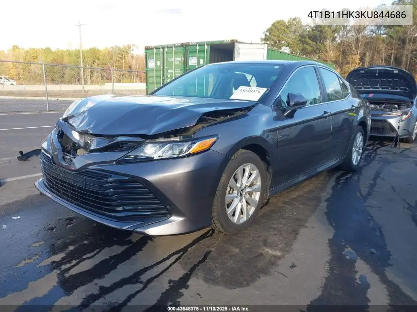 4T1B11HK3KU844686 2019 Toyota Camry Le
