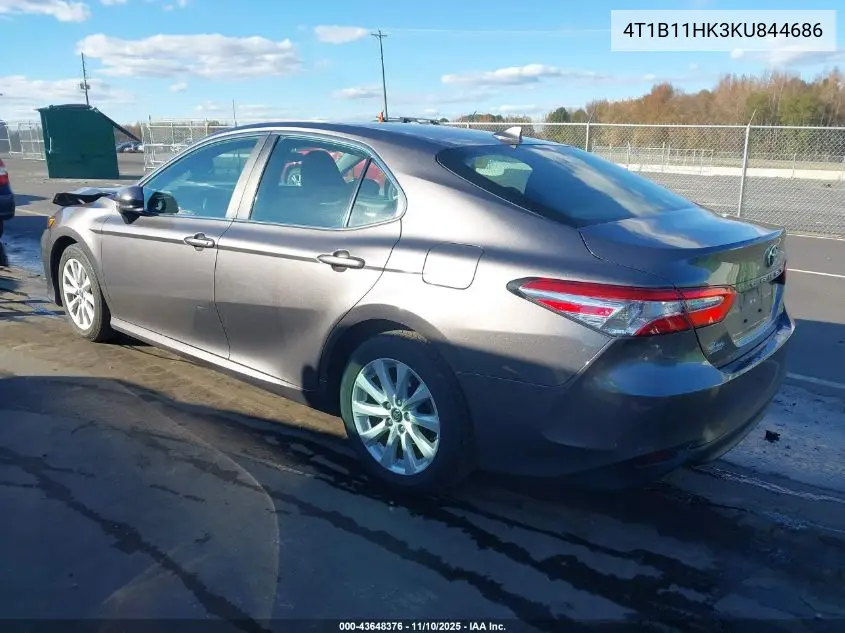 4T1B11HK3KU844686 2019 Toyota Camry Le