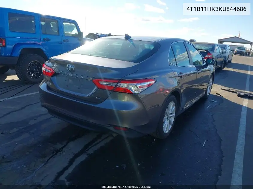 4T1B11HK3KU844686 2019 Toyota Camry Le