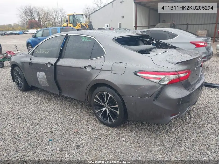 4T1B11HK2KU205294 2019 Toyota Camry Se
