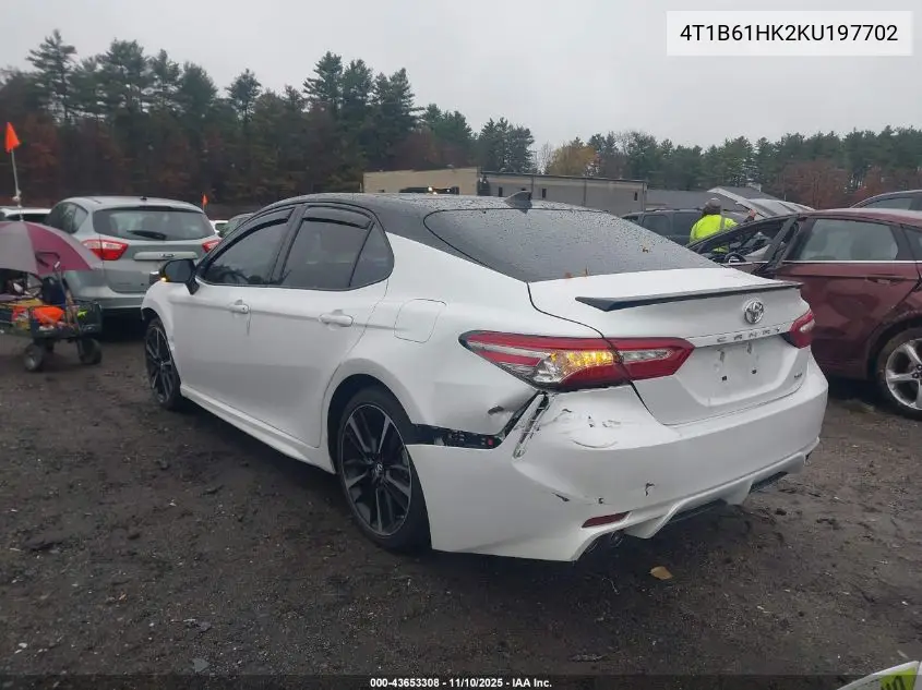 4T1B61HK2KU197702 2019 Toyota Camry Xse