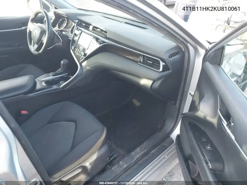 4T1B11HK2KU810061 2019 Toyota Camry Le