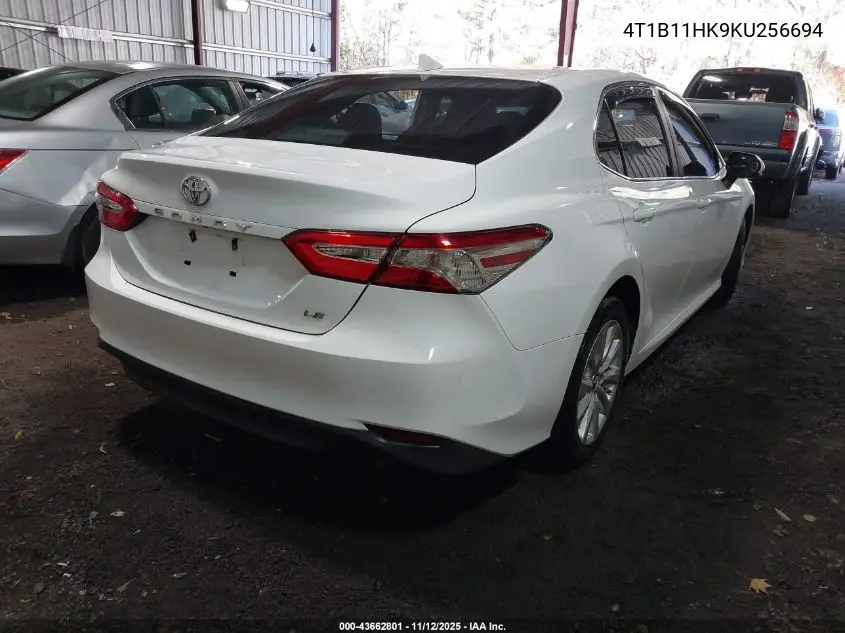 4T1B11HK9KU256694 2019 Toyota Camry Le
