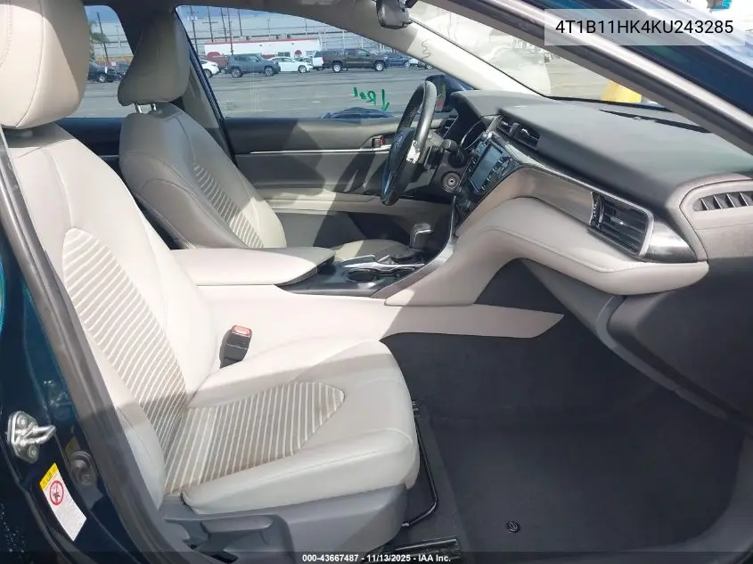 4T1B11HK4KU243285 2019 Toyota Camry Se