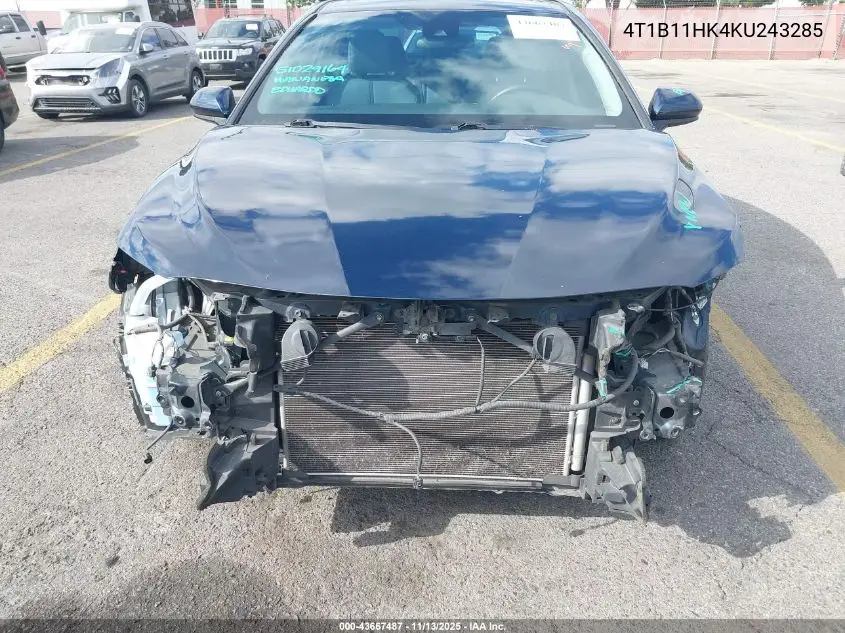 4T1B11HK4KU243285 2019 Toyota Camry Se