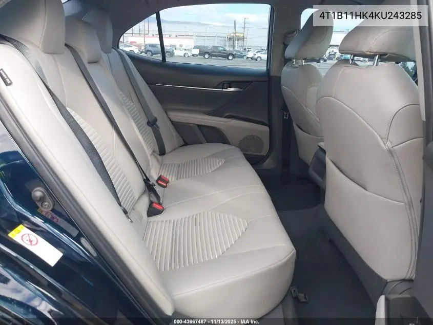 4T1B11HK4KU243285 2019 Toyota Camry Se