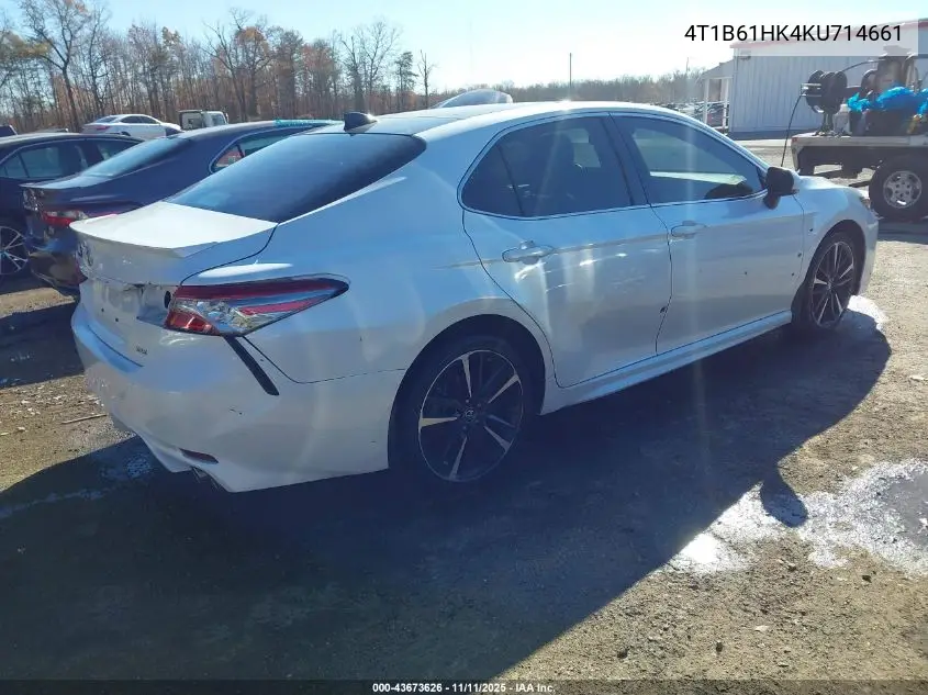 4T1B61HK4KU714661 2019 Toyota Camry Xse