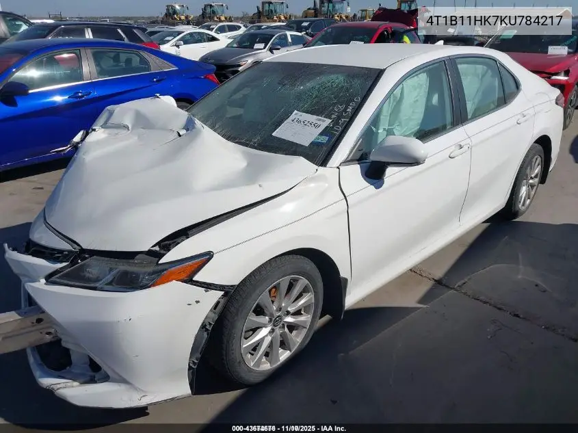 4T1B11HK7KU784217 2019 Toyota Camry Le