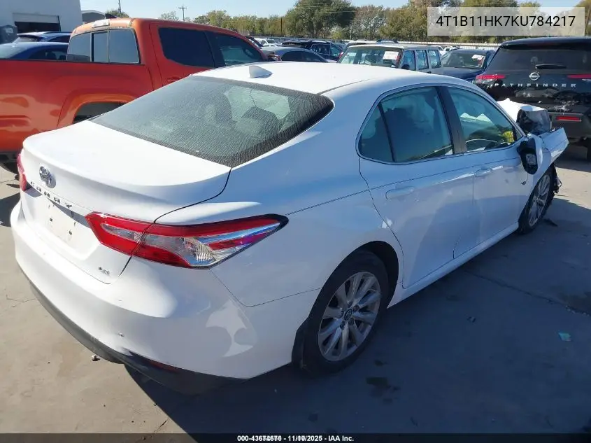 4T1B11HK7KU784217 2019 Toyota Camry Le