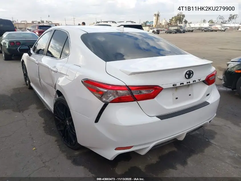 4T1B11HK2KU279900 2019 Toyota Camry Se