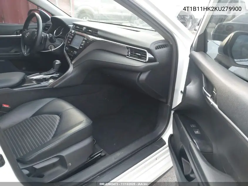 4T1B11HK2KU279900 2019 Toyota Camry Se