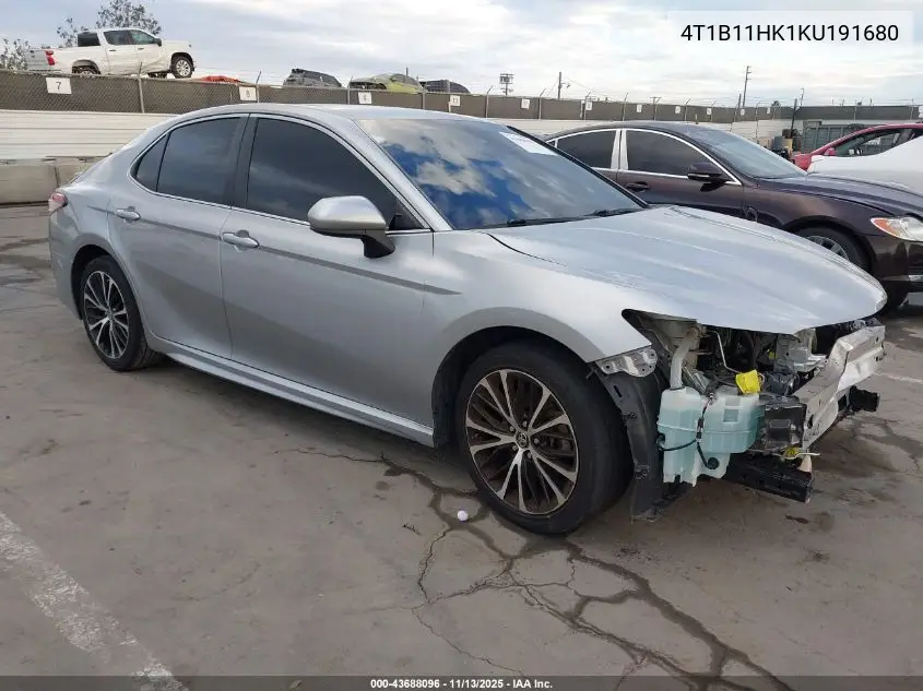 4T1B11HK1KU191680 2019 Toyota Camry Se