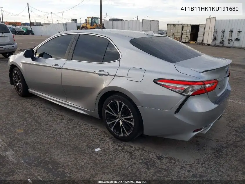 4T1B11HK1KU191680 2019 Toyota Camry Se