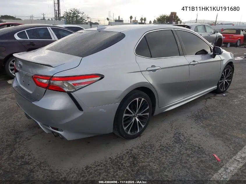 4T1B11HK1KU191680 2019 Toyota Camry Se