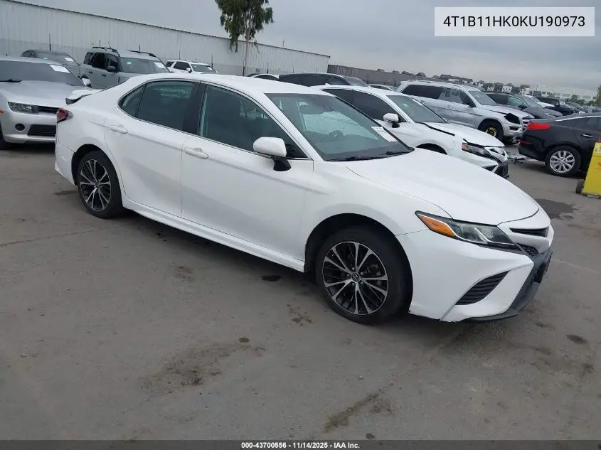 4T1B11HK0KU190973 2019 Toyota Camry Se
