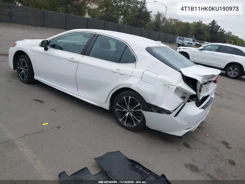 4T1B11HK0KU190973 2019 Toyota Camry Se