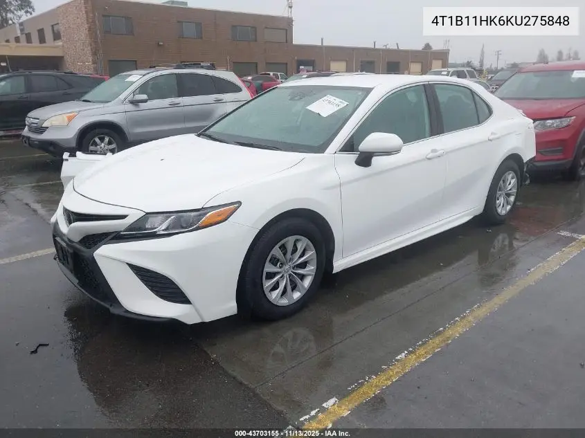 4T1B11HK6KU275848 2019 Toyota Camry Se