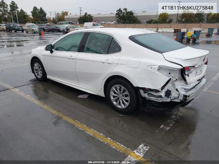 4T1B11HK6KU275848 2019 Toyota Camry Se