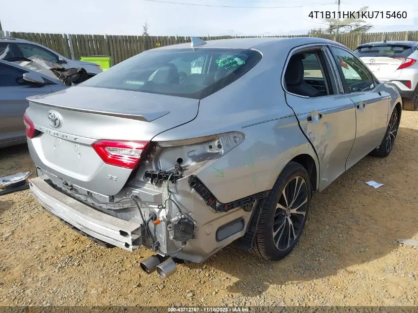 4T1B11HK1KU715460 2019 Toyota Camry Se