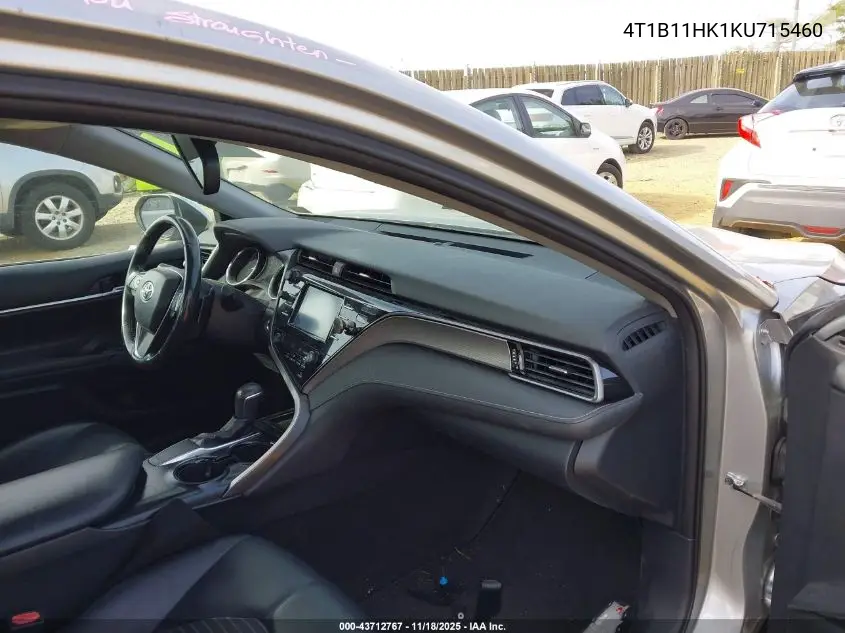 4T1B11HK1KU715460 2019 Toyota Camry Se
