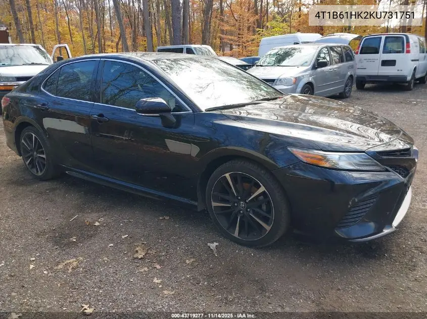 4T1B61HK2KU731751 2019 Toyota Camry Xse