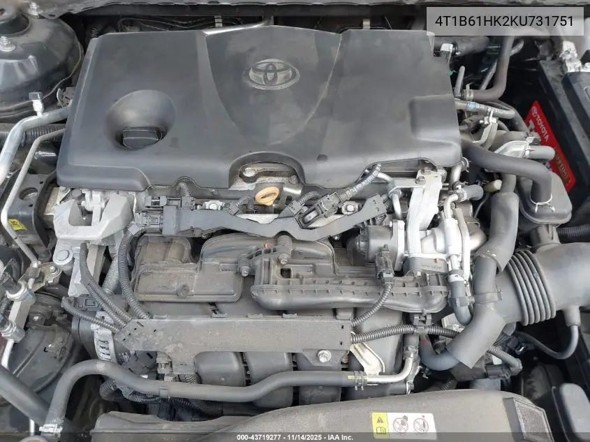 4T1B61HK2KU731751 2019 Toyota Camry Xse