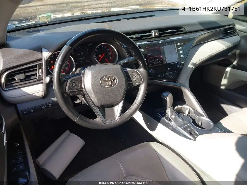 4T1B61HK2KU731751 2019 Toyota Camry Xse