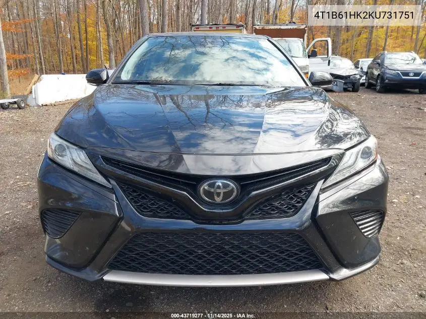 4T1B61HK2KU731751 2019 Toyota Camry Xse