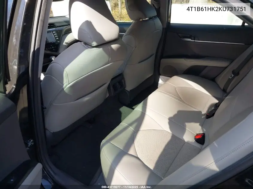 4T1B61HK2KU731751 2019 Toyota Camry Xse