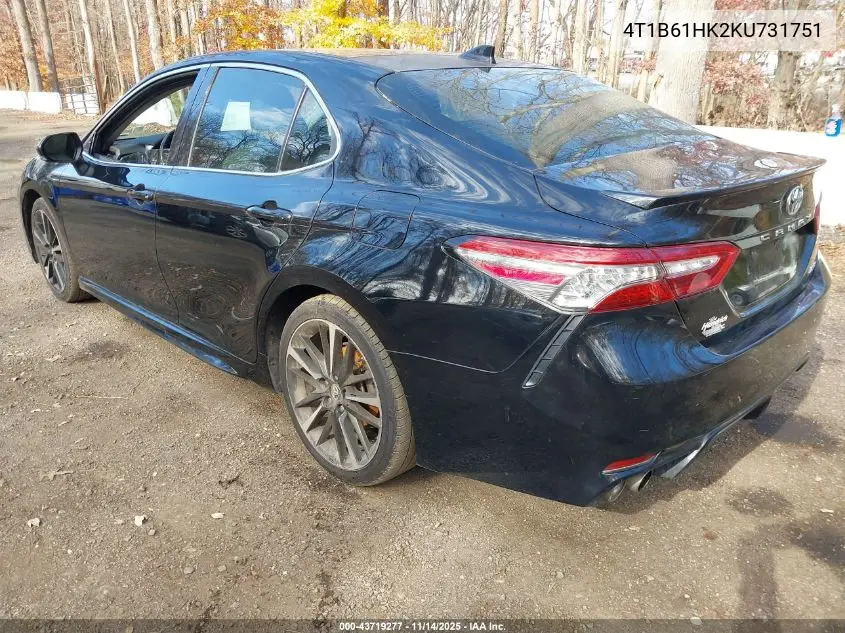 4T1B61HK2KU731751 2019 Toyota Camry Xse