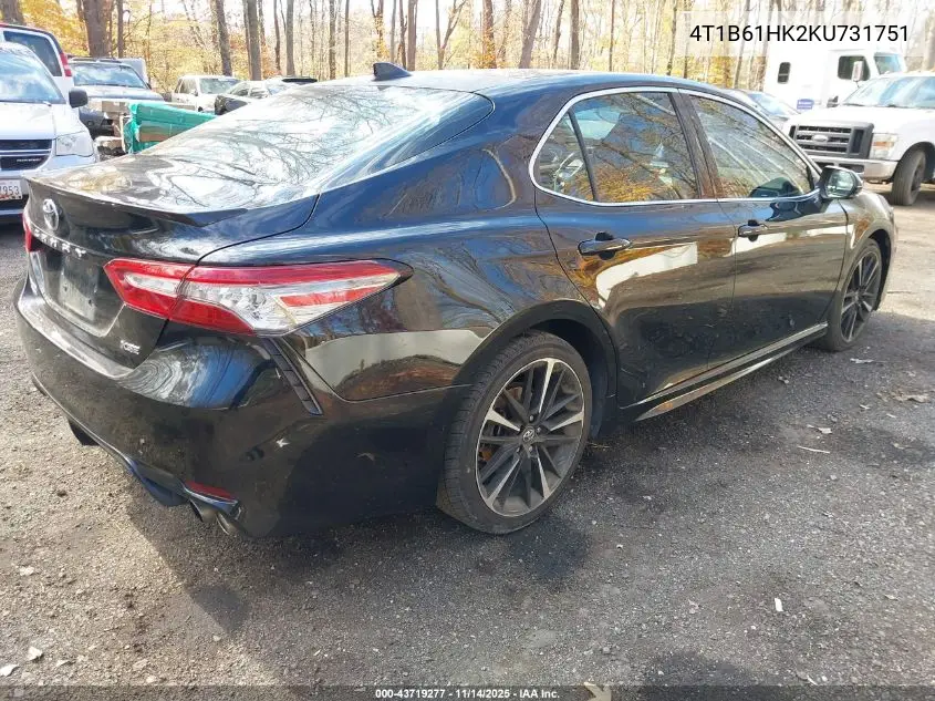 4T1B61HK2KU731751 2019 Toyota Camry Xse
