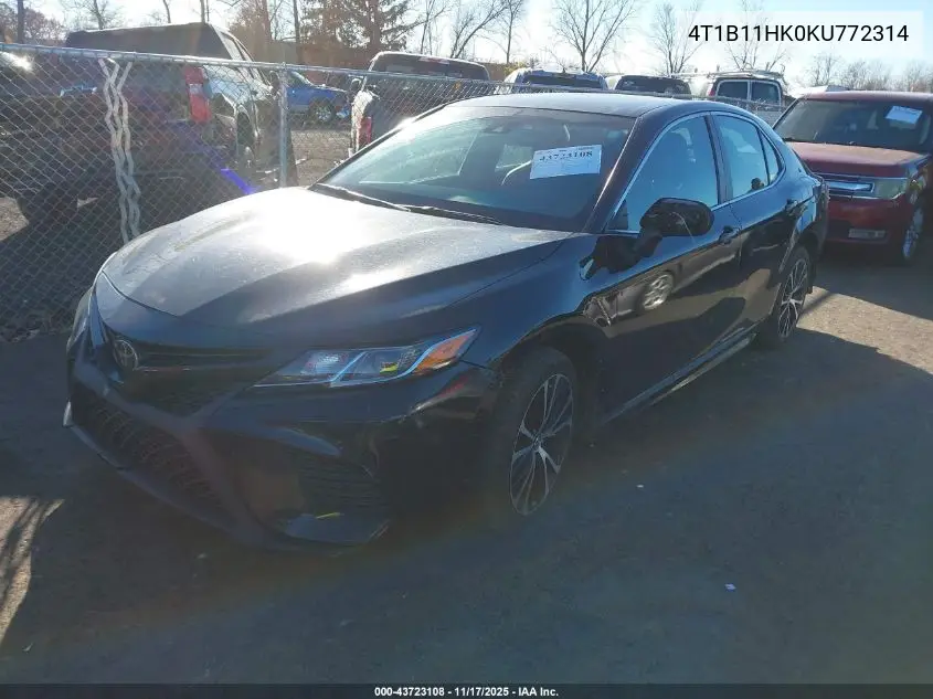 4T1B11HK0KU772314 2019 Toyota Camry Se