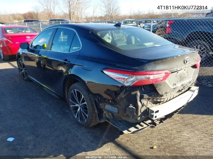 4T1B11HK0KU772314 2019 Toyota Camry Se