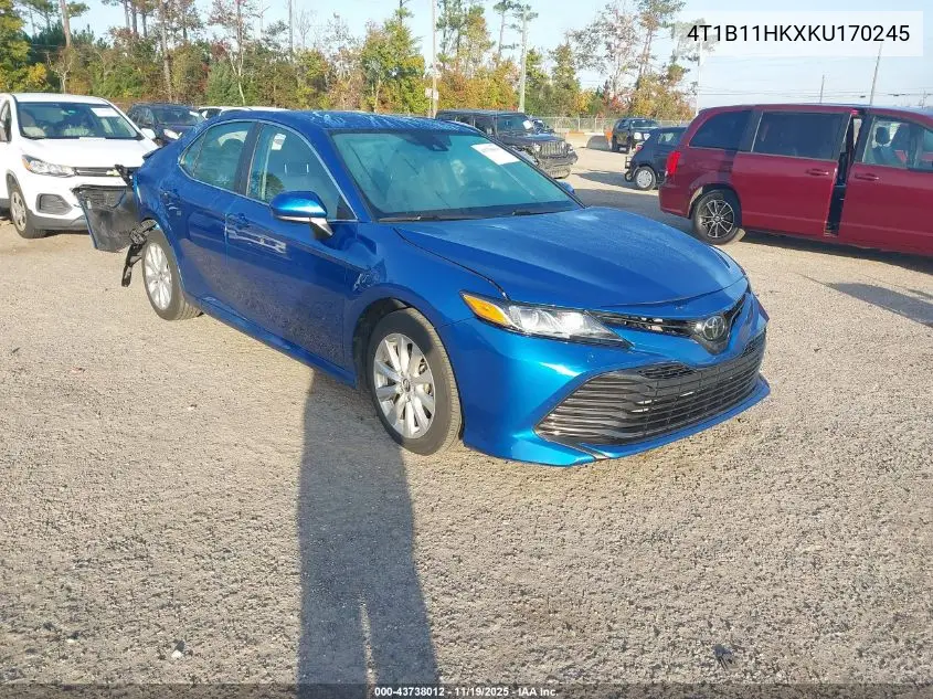 4T1B11HKXKU170245 2019 Toyota Camry Le