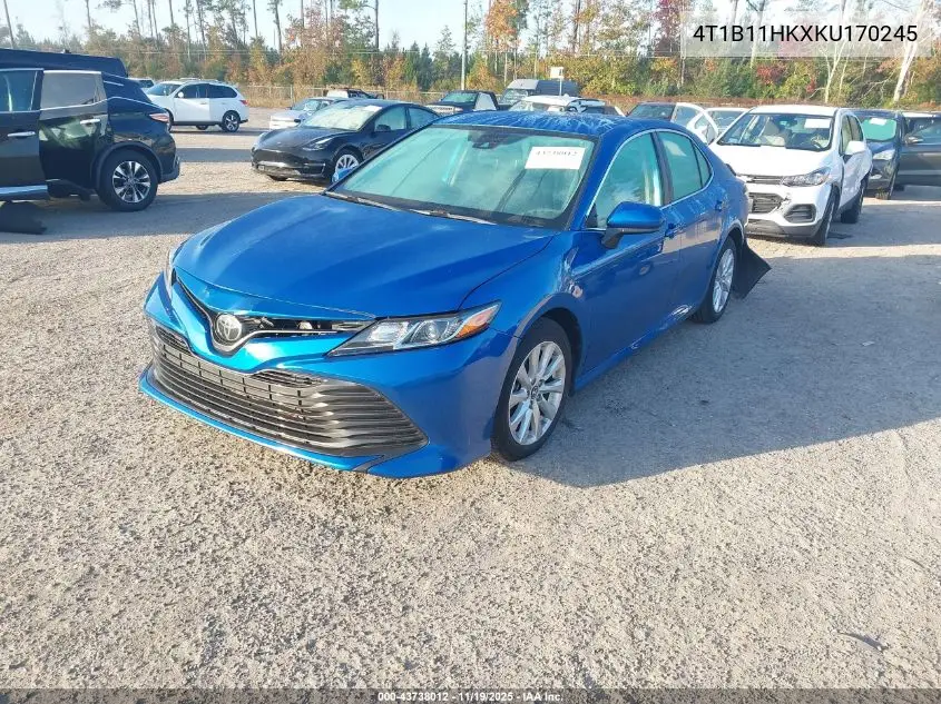 4T1B11HKXKU170245 2019 Toyota Camry Le