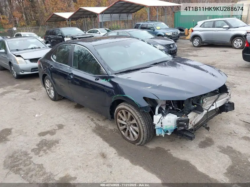 4T1B11HK9KU288674 2019 Toyota Camry Le