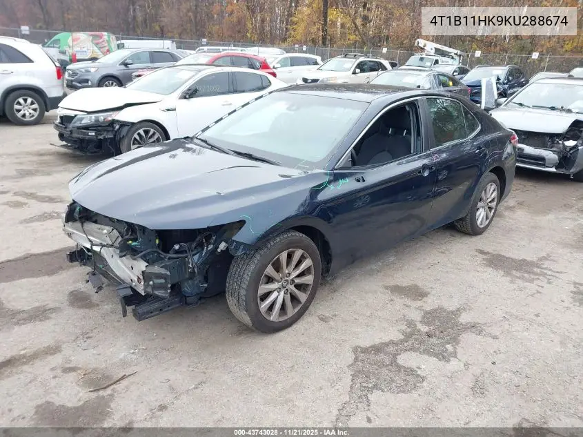 4T1B11HK9KU288674 2019 Toyota Camry Le