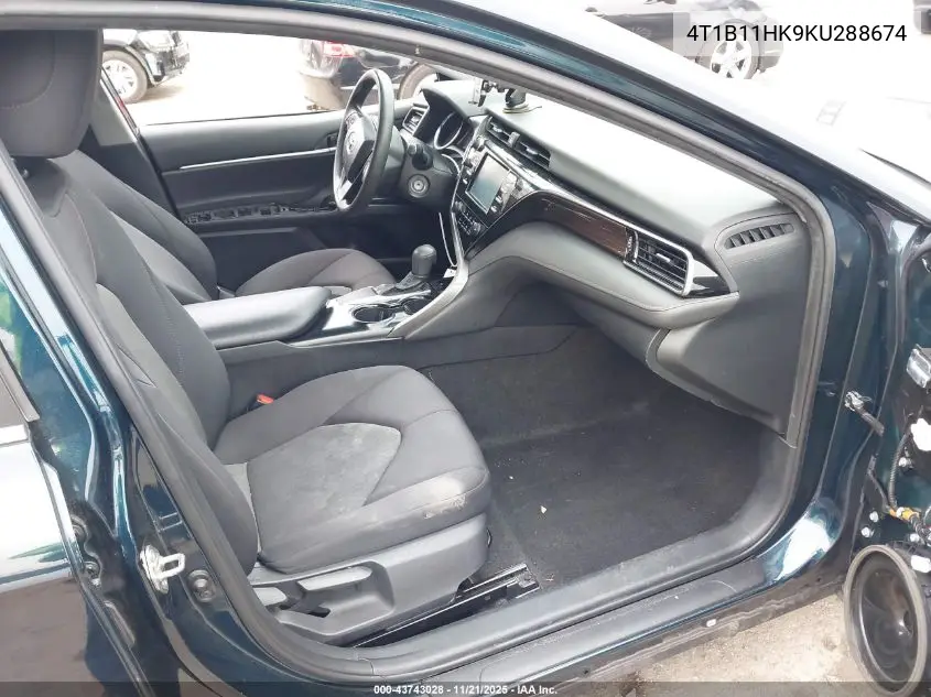 4T1B11HK9KU288674 2019 Toyota Camry Le