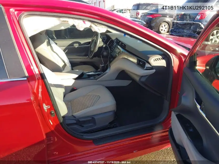 4T1B11HK1KU292105 2019 Toyota Camry Se