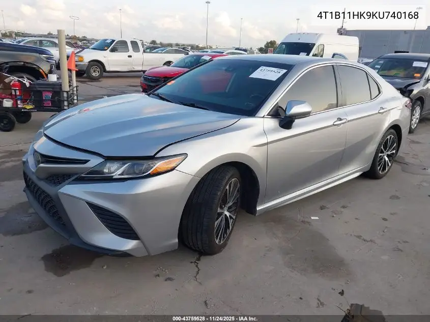 4T1B11HK9KU740168 2019 Toyota Camry Se