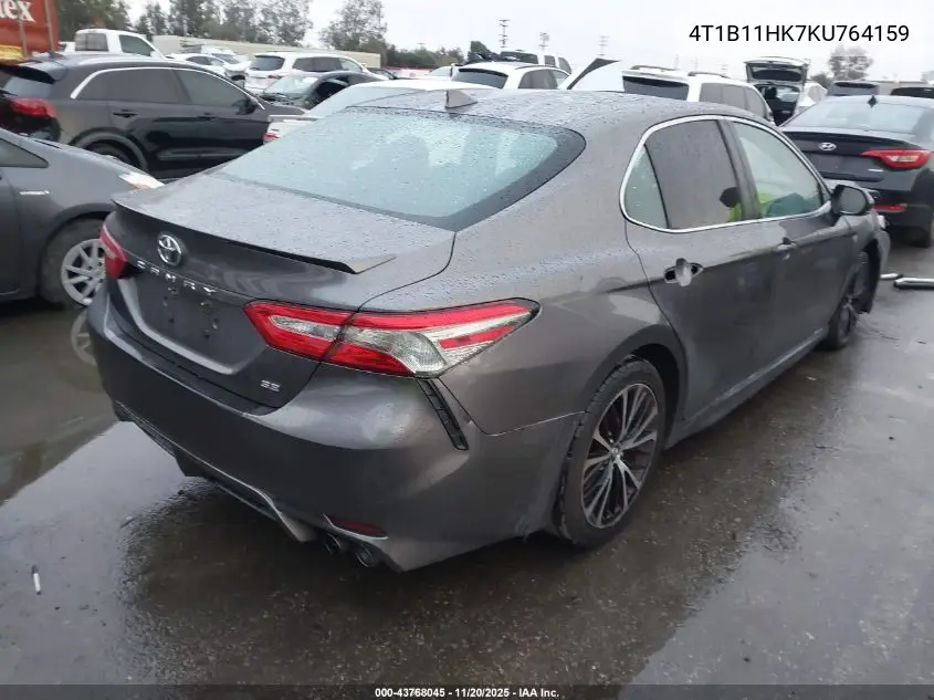 4T1B11HK7KU764159 2019 Toyota Camry Se