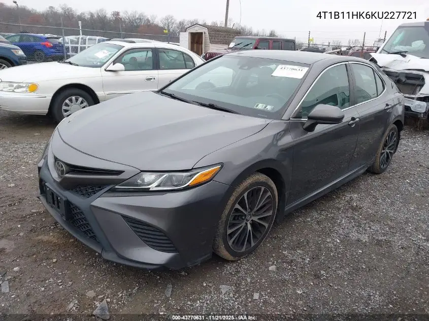 4T1B11HK6KU227721 2019 Toyota Camry Se
