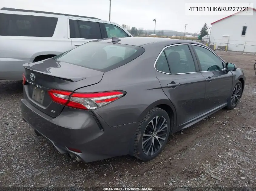 4T1B11HK6KU227721 2019 Toyota Camry Se