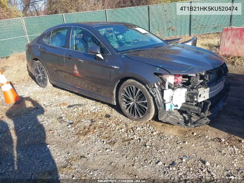 4T1B21HK5KU520474 2019 Toyota Camry Hybrid Se