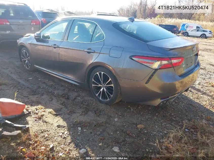 4T1B21HK5KU520474 2019 Toyota Camry Hybrid Se