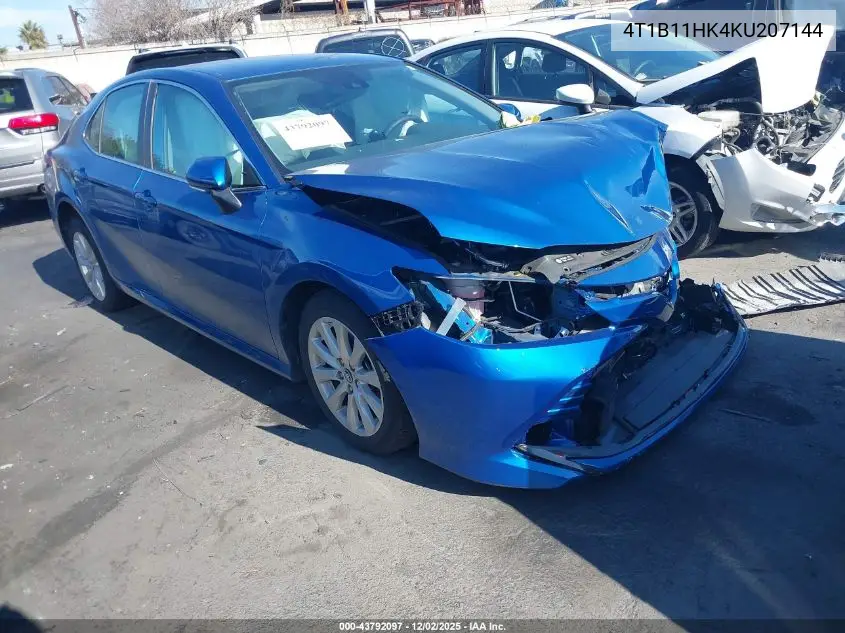 4T1B11HK4KU207144 2019 Toyota Camry Le